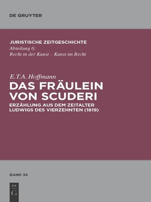 cover image of Das Fräulein von Scuderi